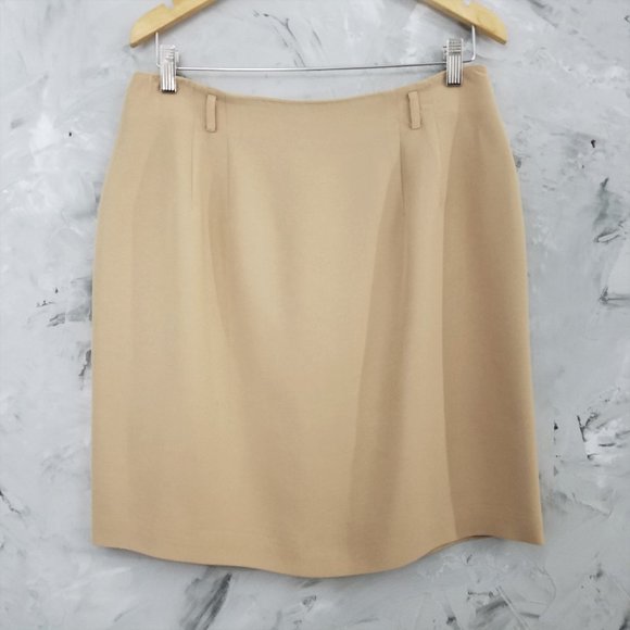 TALBOTS Goldon Tan Business Casual Pencil Skirt - Picture 1 of 6